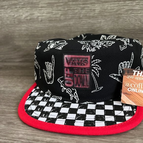 Vans Stranger Things Sketch Pill Box Bill Hat OS NWT - Picture 4 of 8